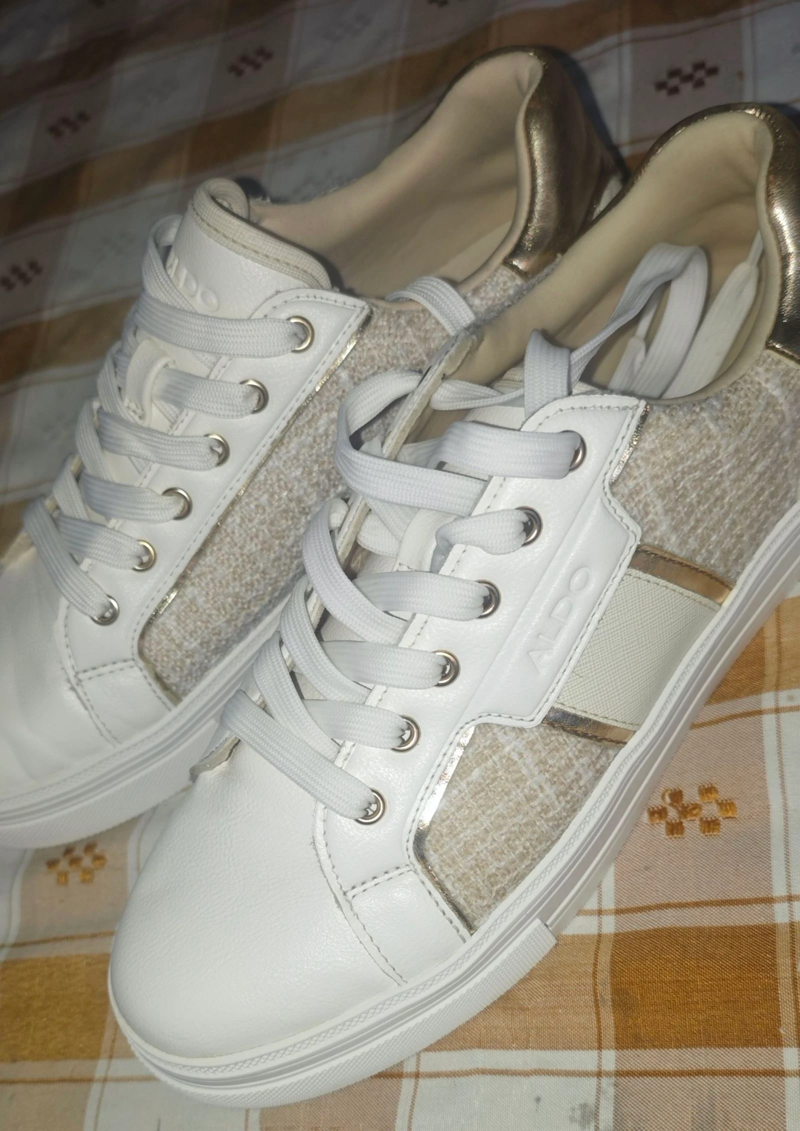 ALDO – White and gold sneakers – photo 7